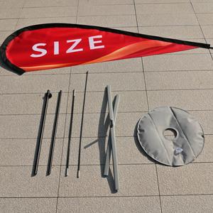Drapeaux publicitaires personnalisés en polyester avec mât en aluminium pour usage extérieur professionnel, drapeau de plage personnalisé double face ouvert - Product Image 6