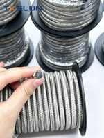 Cordon antistatique élastique à haute conductivité en fibre d'argent, cordon ESD extensible métallique pour la sécurité industrielle, l'électronique et les vêtements
