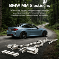 Système d'échappement Catback Valvetronic Premium en acier inoxydable de 1,5 mm d'épaisseur, finition bleu brûlé, silencieux pour G87 M2 S58 Auto Racing