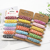 Cordon en papier torsadé bicolore personnalisé, 6 couleurs, pour cartes suspendues, artisanat DIY, scrapbooking, décoration artistique, emballage cadeau