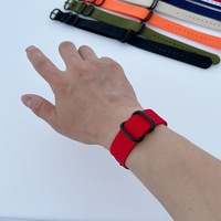 Bracelet de montre en nylon à cinq anneaux avec boucle ronde épaissie 18 20 22 24mm Matériau de la boucle en acier inoxydable en toile tissée