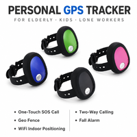 Traceur GPS Personnel 4G pour Personnes Âgées, Appel d'Urgence SOS, Alarme de Chute, Positionnement Intérieur, Appel Bidirectionnel, Pendentif GPS