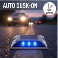 Marqueur routier solaire réfléchissant en alliage d'aluminium pour usage commercial, idéal pour les parkings