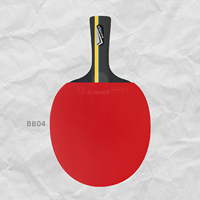 Raquette de tennis de table professionnelle personnalisée en usine, surface noire 4 étoiles, pour ensemble de raquettes de ping-pong