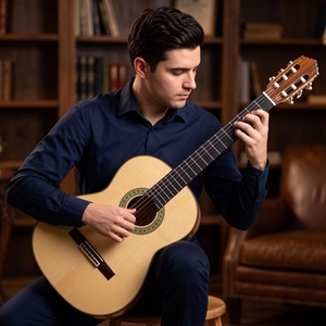 <span class=keywords><strong>Guitarra</strong></span> Flamenca de 39 Pulgadas con Tapa de Abeto Sólido, <span class=keywords><strong>Guitarra</strong></span> Clásica <span class=keywords><strong>Española</strong></span> Hecha a Mano - Product Image 4