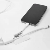 Cordón para Teléfono con Diseño Moderno 2026, 4 en 1, Cable de Carga Rápida de 60W y 125cm de Largo con Gancho para Tarjeta de Identificación y Funda de Teléfono