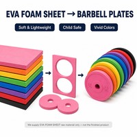 Plaque de mousse EVA souple haute densité pour jouets d'enfants, haltères, disques de poids, colorée, sûre pour les enfants, moulage et découpe OEM/ODM