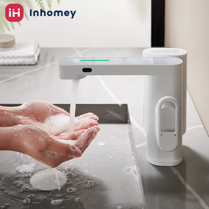 Robinet <span class=keywords><strong>de</strong></span> salle <span class=keywords><strong>de</strong></span> bain intelligent <span class=keywords><strong>sans</strong></span> contact avec affichage numérique LED, distributeur <span class=keywords><strong>de</strong></span> savon liquide, robinet mitigeur à capteur infrarouge automatique pour lavabo - Product Image 1