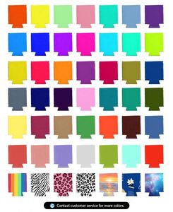 Logotipo personalizado 12oz aislamiento de neopreno puede enfriador sublimación en blanco Delgado impermeable cierre de cremallera puede rechoncho titular Stubbie - Product Image 6