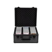 Boîte de rangement pour cartes à collectionner, étui pour cartes gradées, boîte en aluminium pour cartes sportives, compatible avec les cartes gradées, les toploaders, le rangement de cartes MTG