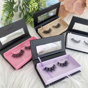 Bulu mata palsu bulu cerpelai tiruan alami individu Label pribadi 8-18mm sutra 3d bulu mata bulu cerpelai kustom - Product Image 3