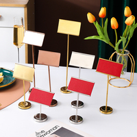 Porte-numéro de table en acier inoxydable argenté, forme irrégulière, support décoratif pour mariage
