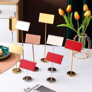 Supporto per carte con nome in acciaio inossidabile supporto per numero da tavolo decorativo porta carte matrimonio espositore - Product Image 5