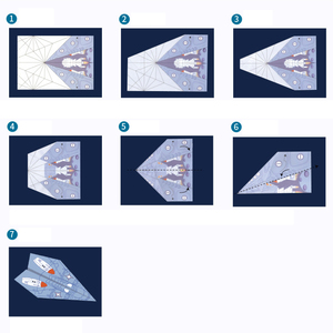 Kit de <span class=keywords><strong>Origami</strong></span> 3D DIY, Avión, Juguetes de Papel para Niños - Product Image 3
