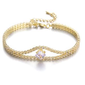 Vente flash Montre à quartz pour femme Coffret cadeau vert pour 9007 Bracelet en acier inoxydable Verre Diamant Ensemble de bijoux Souvenir - Product Image 2