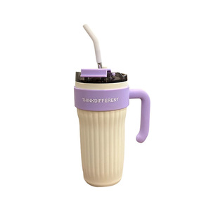 Thinkdifferent Stainless Steel Tumbler 500Ml With Handle And Straw For Travel And Car Use - Product Image 5