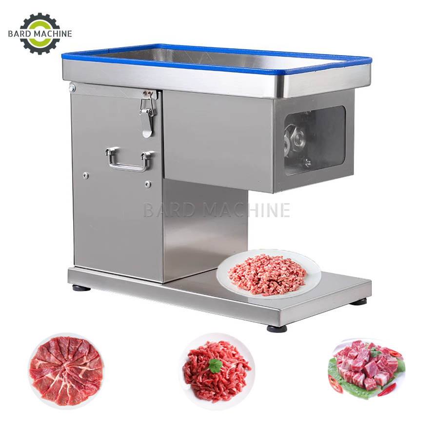 Automatic Commercial Table Top Fresh Meat Cutter Vegetable Fruit Slicer Fresh Meat Slice Machine Pork Beef Meat Slicer Cutter