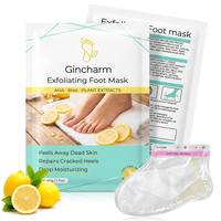 Masque exfoliant hydratant pour les pieds à l'acide salicylique, étiquette personnalisée, élimine les peaux mortes, 3DXL, chaussettes exfoliantes pour hommes pour le soin des pieds