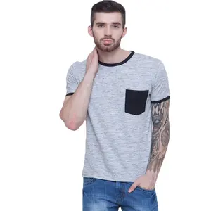 T-shirt poche 100% coton égyptien pour homme, vêtements bon marché, design turc, à la mode