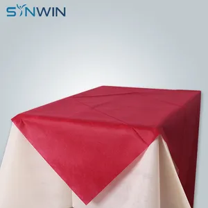 oem custom Restaurant Buffet Non Woven Tablecloth Roll PP Nonwoven rectangular Square Table Cloth Roll