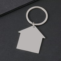 Ywyougang personnalisable en acier inoxydable métal porte-clés imprimé au Laser à la mode maison intérieure pendentif conception cadeau d'anniversaire