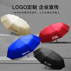 Parapluie personnalisable avec logo, 40 baleines, pliage en trois sections, fermeture entièrement automatique section par section, parapluie pliant haut de gamme pour homme - Product Image 5