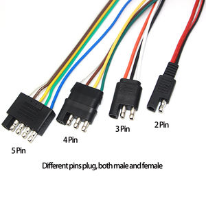 工厂定制 SAE 线束快速连接组件，带 2、<span class=keywords><strong>3</strong></span>、4、5 针 16AWG 18AWG 电线，适用于实用船拖车灯 - Product Image 3