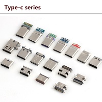 Conector USB de 6/12/14/16/24 pines, extensión de 90 y 180 grados, macho y hembra, conector USB SMD, conector USB tipo C