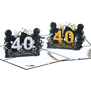 Cartes de remerciement personnalisées en papier pour <span class=keywords><strong>anniversaire</strong></span>, cartes 3D pop-up pour 18e <span class=keywords><strong>anniversaire</strong></span> avec enveloppe - Product Image 5