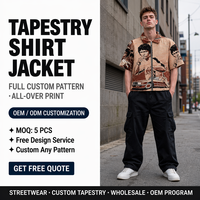 Pull tapisserie tissé personnalisé HOT Streetwear T-shirt Mens Tapestry Sweater Fashion Pattern