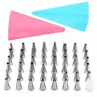 Accessoires de décoration de gâteaux : Douilles de pâtisserie en acier inoxydable, poches à douille DIY pour la crème, fournitures de pâtisserie