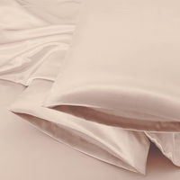 Taie d'oreiller en satin de soie personnalisable avec logo pour la peau et les cheveux, fermeture à rabat, literie douce et rafraîchissante, housses d'oreiller en satin de soie pour dormir