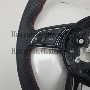 Volant en cuir perforé pratique en promotion pour modèles Audi A3 A4 A4L A5 A7L A8 Q5 Q7 B9 A6 R8 TT - Nouveau produit - Product Image 2