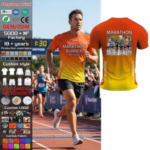 Camiseta Deportiva Ultraligera para Maratón con Sublimación |   Camiseta Deportiva Transpirable de Secado Rápido que Absorbe la Humedad |   Impreso - Product Image 1