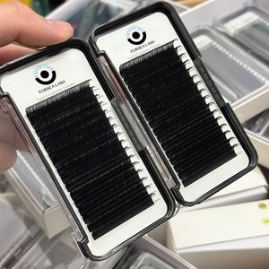 हस्तनिर्मित व्यक्तिगत क्लासिक लैश ट्रे मैट डार्क वॉल्यूम रेशम नरम कश्मीरी लैश ट्रे निजी लेबल पलक विस्तार थोक - Product Image 3