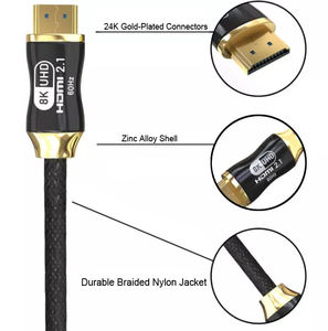 V2.1 8K Qualité supérieure pour cordons HDMI Nouvelle arrivée Support UHD 8k 60Hz 3D pour HDTV PS4 PS5 Projecteur <span class=keywords><strong>Lecteur</strong></span> <span class=keywords><strong>DVD</strong></span> avec gaine en PVC - Product Image 4