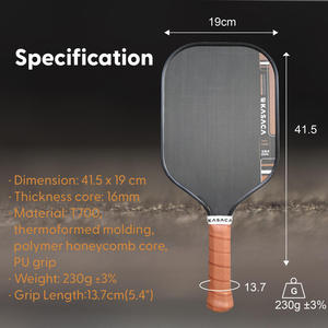 USAPA Aprobado 16mm Núcleo de nido de abeja Fibra de carbono Ligero Pickleball Padel Raqueta Gen 4 - Product Image 2