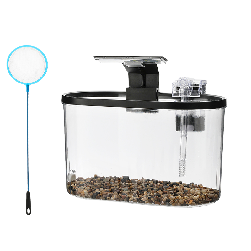 Black-Tank+Light(USB)+Fish Net+Filter(USB)+Stone