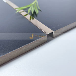 EX724 High Quality Stainless Steel Tile Trim U Shape Decorative <b>Metal</b> Flooring Transition <b>Strip</b> for Ceramic <b>Edge</b> - Product Image 2