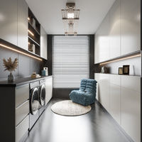 Système d'armoires de salon intégrées, modulaire, sur mesure, moderne, en bois massif, luxueux, avec rangement intégré sans joint, écologique, pour hôtel