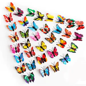 Artesanato de plástico de espuma de borboleta de simulação tridimensional 4.5 cm3d para decoração de casa adereços e acessórios