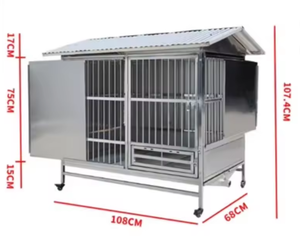 וילה לכלב גדולה, קלאסית, ניידת, קלת משקל, נושמת, מפלדת אל-חלד, לשימוש פנימי וחיצוני - Product Image 2