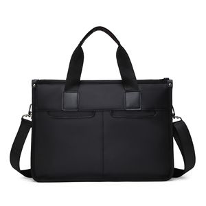 Sac à bandoulière vintage pour homme en nylon avec fermeture éclair, sac à main décontracté en cuir de vachette, nouveau sac pour ordinateur portable tendance. - Product Image 1