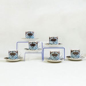 Juego de Tazas y Platos <span class=keywords><strong>H</strong></span> Home, 6 Tazas, 6 Platos, 12 Piezas, Diseño Retro de Lujo Ligero, Regalo para Té o Café de la Tarde - Product Image 3