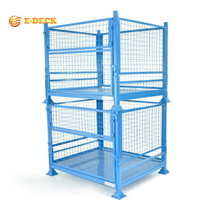 Özelleştirilmiş ağır 1000kg katlanır malzemeler Euro çelik hasır palet kutu - Product Image 4