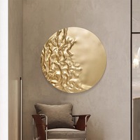 Décoration murale abstraite en bois artisanal sur mesure pour hôtel