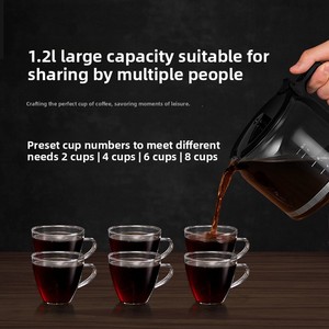 Machine à café à <span class=keywords><strong>filtre</strong></span> automatique avec moulin intégré, grande capacité 1,2 L, cafetière programmable 12 tasses avec <span class=keywords><strong>filtre</strong></span> en acier inoxydable, minuterie 24h, écran LCD - Product Image 5