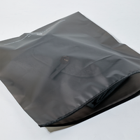 Sacs en EVA personnalisés refermables pour vêtements, t-shirts, maillots de bain, avec fermeture éclair, en plastique noir givré