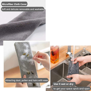 Hộ gia đình dài xử lý lau kính thiên văn Khăn lau bụi bàn chải Rèm bụi loại bỏ Microfibre loại bỏ bụi brusheshome Cle - Product Image 5