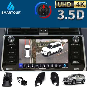 Smartour 360 araba kamera AHD 1080P 3D panoramik görünüm 4K UHD DVR kuş göz görünümü Toyota Prado Land Cruiser için 360 derece kamera